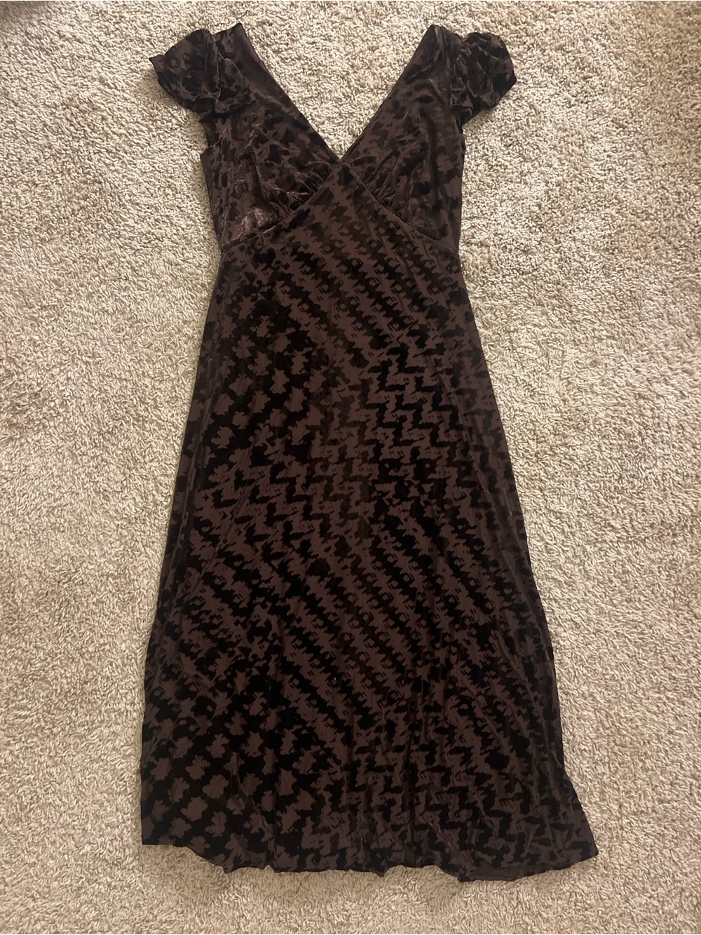 Women’s Chocolate Brown Velvet Dress
